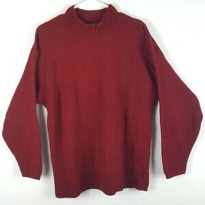 Dana Scott Fall Collection Womens Sweater Large Red Embroidered Sweater